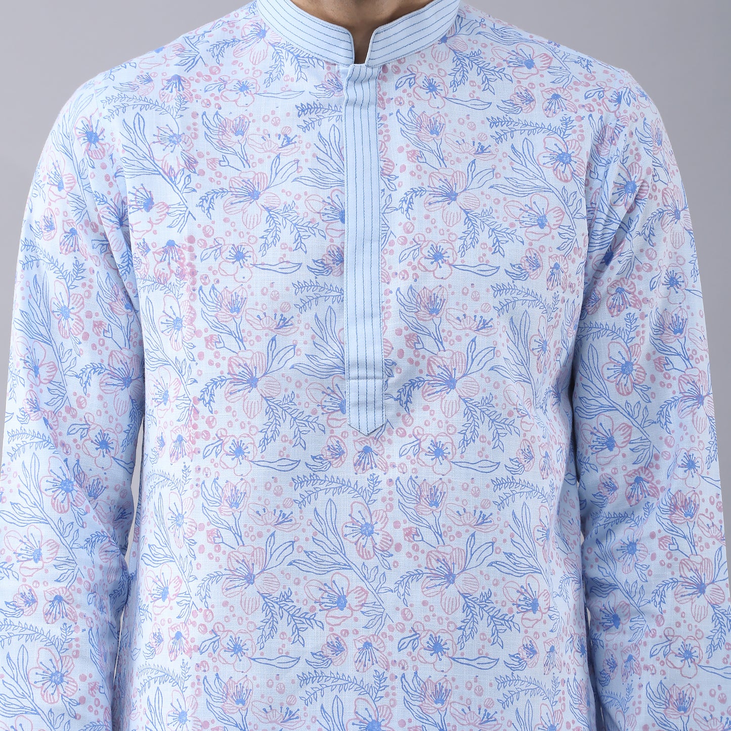 Sky Blue Ruby Silk Kurta Set