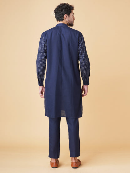 Printed Longline Bundi Jacket Set