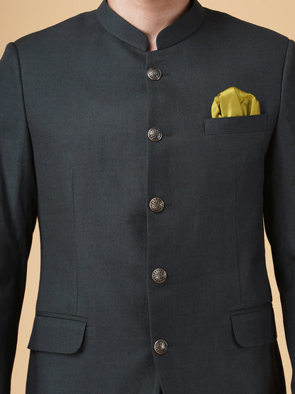 Bottle Green Bandhgala Suit