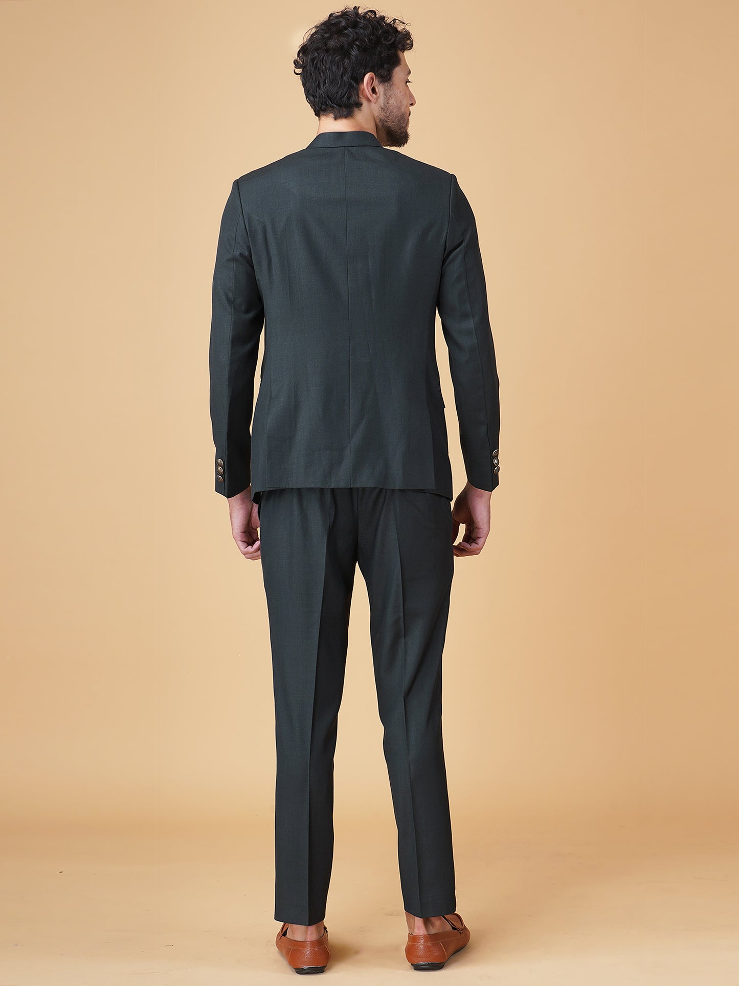 Bottle Green Bandhgala Suit